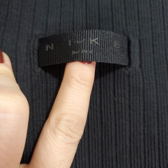 Nike | Ribbed Wide Leg Cropped Athletic Knit Pants with Pockets and Drawstring - Picture 12 of 16